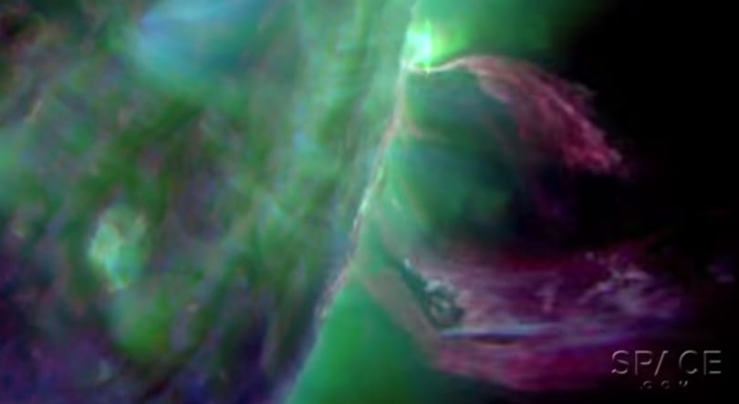 Így látta a NASA műholdja a csütörtöki napkitörést