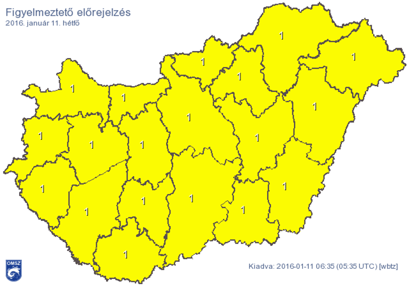 Az egész országban figyelmeztetés van a köd miatt