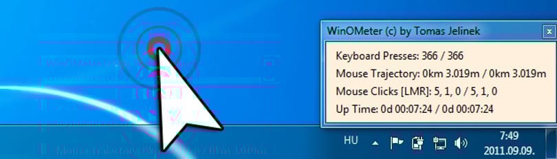 A hét Windows alkalmazása: WinOmeter - Ön hányszor kattint?