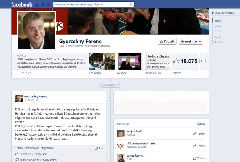 Gyurcsány kirohant a Facebookon a hírre, hogy nem nyomoznak ellene