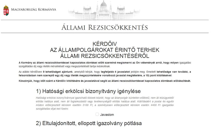 Itt az újabb kérdőív a kormánytól, Orbán most nem üzent