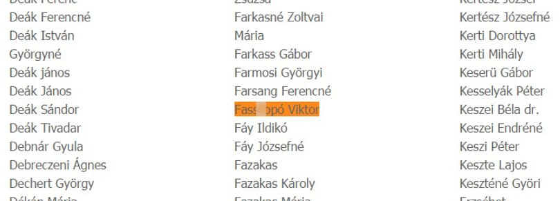 Egészen érdekes neveket találni a CÖF-öt támogató listán