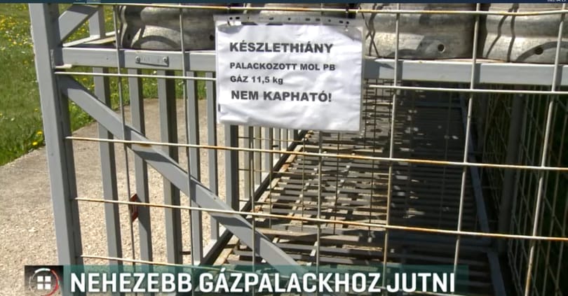 RTL: Hiány van a hatósági áras gázpalackokból