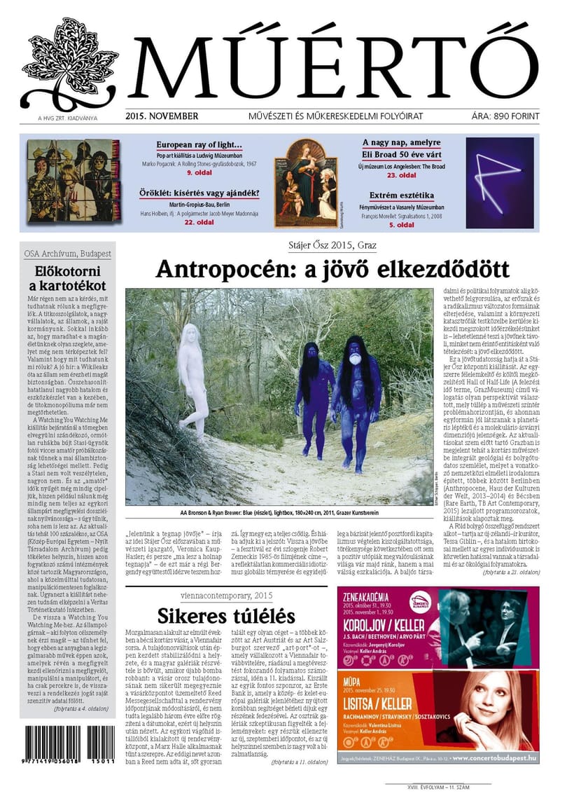 Megjelent a Műértő novemberi lapszáma