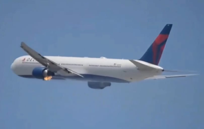 Felszállás után kigyulladt egy Boeing hajtóműve - videó