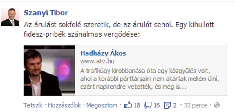 Szanyi kapitány a trafikmutyi kirobbantóját leprázza
