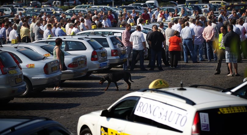 Taxisok tiltakozása Budapesten