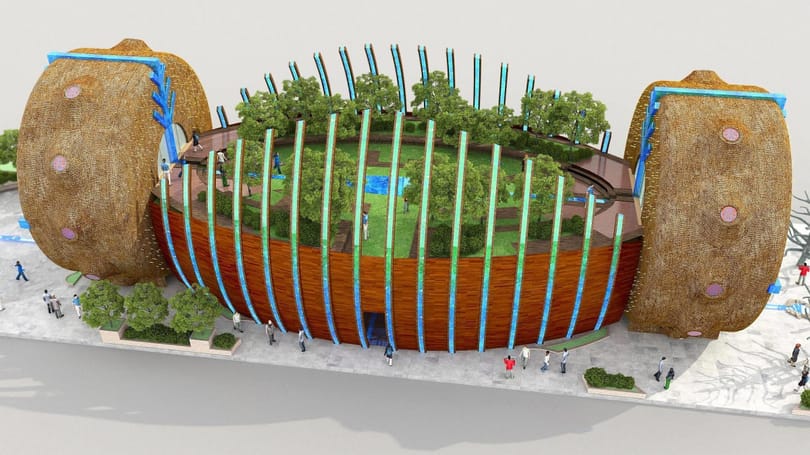 Elkészült az ellentmondásos Sámándob-pavilon a világkiállításon
