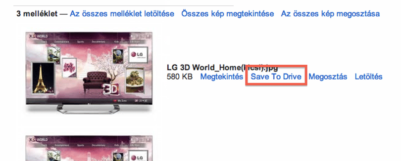 Gmail levelek csatolmányainak mentése a Google Drive-ra