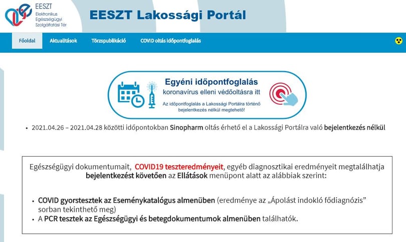 Összeomlott az oldal, ahol már Pfizer-oltásra is lehetne időpontot foglalni