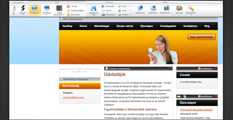 Készítsünk saját weboldalt ingyen, játszi könnyedséggel (és magyarul)!