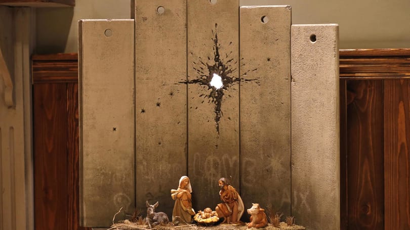 Banksy új alkotása bukkant fel Betlehemben