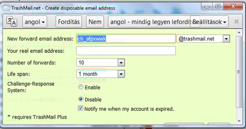 Készítsen eldobható e-mail-címet egy pillanat alatt