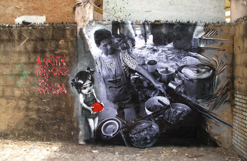 Street art percek: így főzőcskéznek Brazília falain