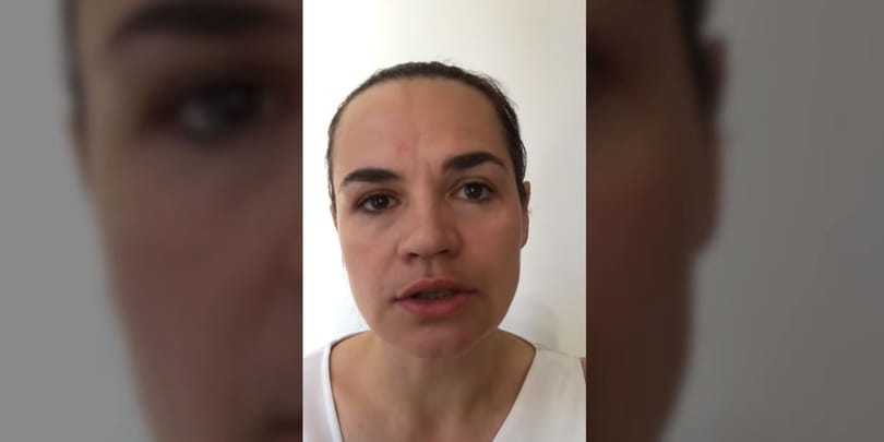 Videókban üzent a Litvániába szökött ellenzéki Szvjatlana Cihanouszkaja