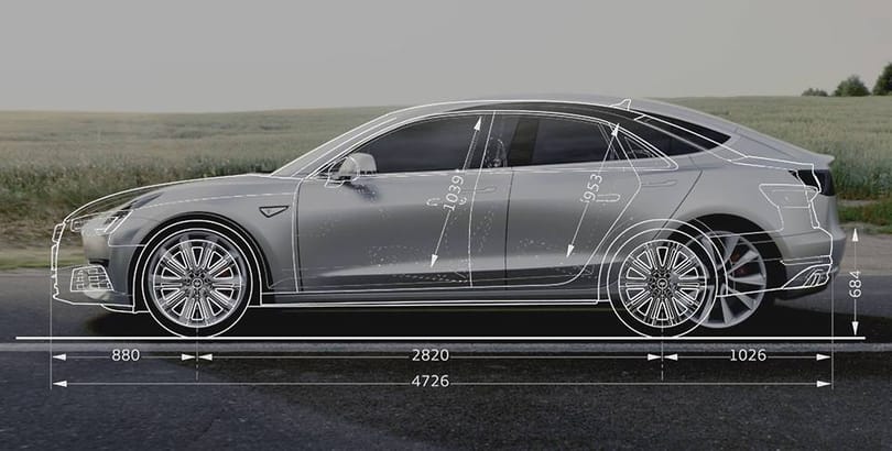 Így néz ki az olcsó Tesla az Audi A4-hez viszonyítva