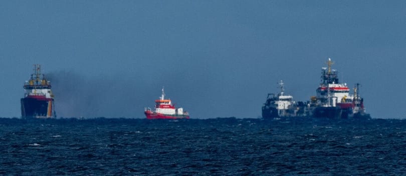 Kigyulladt egy olajtanker a német partoknál