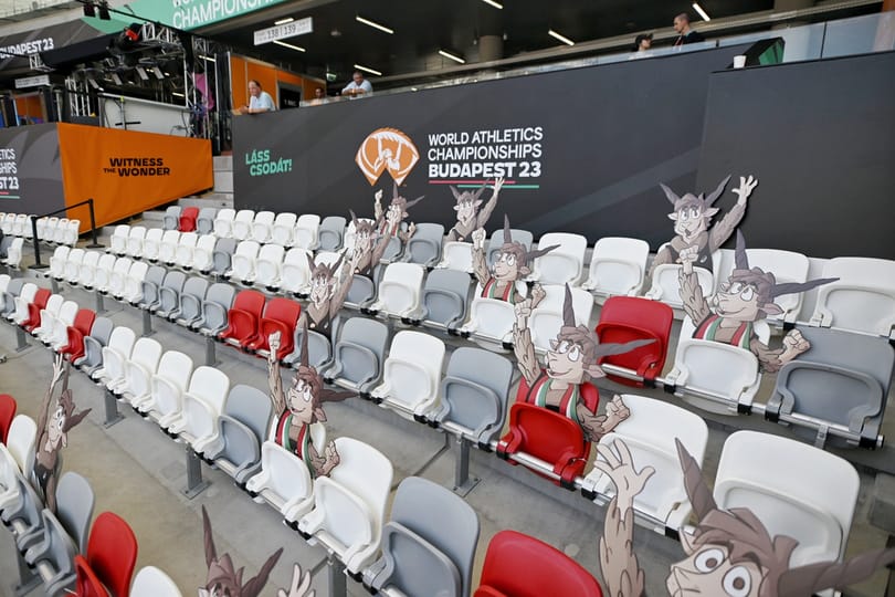 Ne csodálkozzon, ha az atlétikai vébén egy rackajuh ül a helyén!