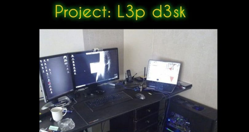 A nap kütyüje - asztalba épített vízhűtés és PC, egyben