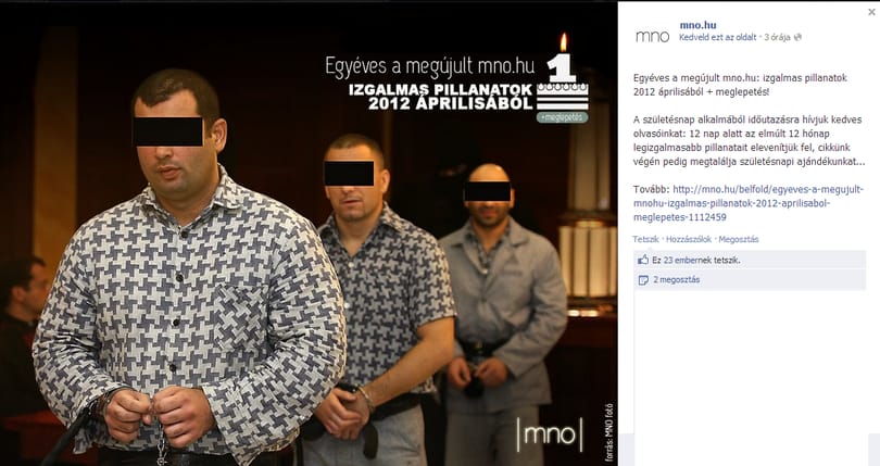 Egyéves a megújult mno.hu: ünnepeljen megbilincselt gyilkosokkal!