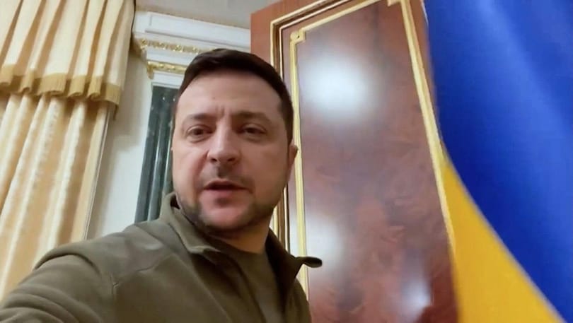 Videón, ahogy Zelenszkij találkozik a lengyel, a cseh és a szlovén miniszterelnökkel