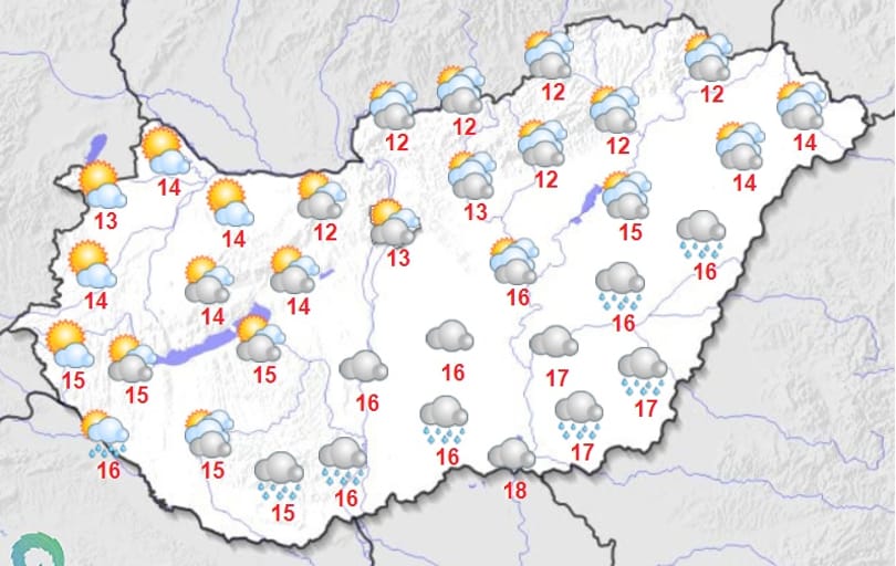 Borúsan indul a kedd, délutántól többfelé eshet is