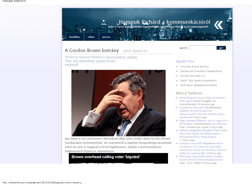 Gordon Brown kommunikációs baklövése