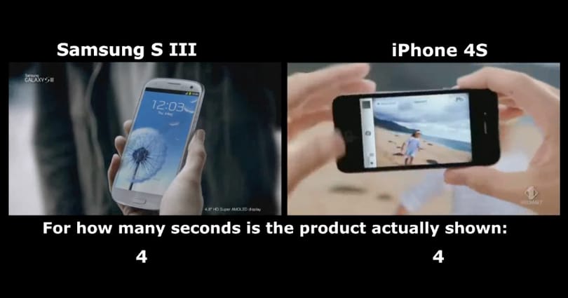 Melyik hatékonyabb? Az iPhone 4S vagy a Samsung Galaxy S III TV reklámja? [videó és szavazás]