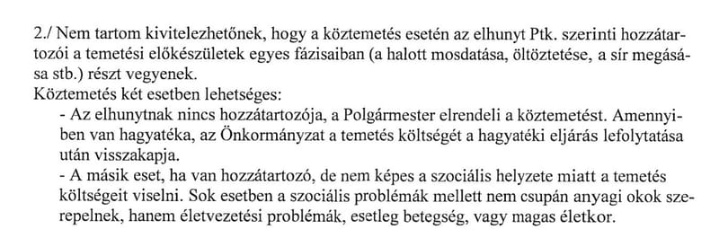 Érd polgármestere kivitelezhetetlennek tartja a szociális temetést
