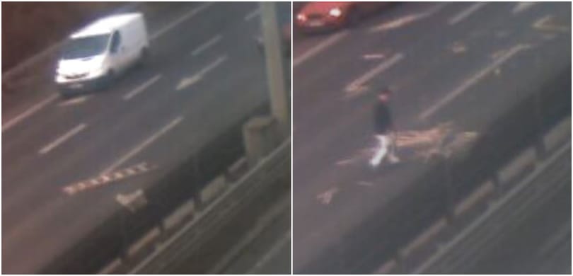 Elhagyott rakományát kezdte szedegetni az M0-s belső sávjában egy autós – videó