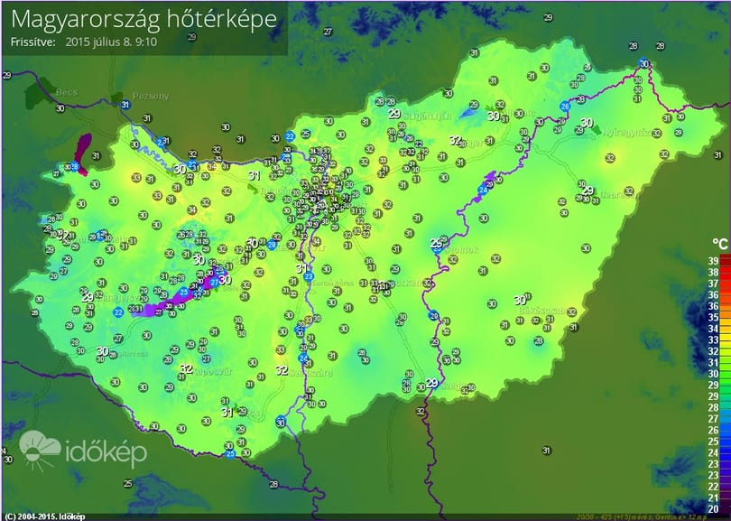 Már fél 10-kor is nagyon meleg volt már – térkép