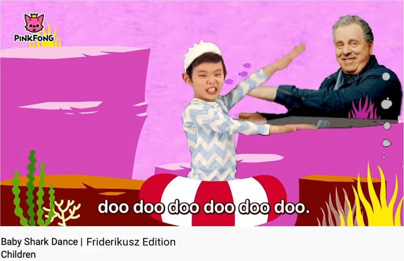 Hogy kerül Friderikusz Sándor a Baby Shark videójába?