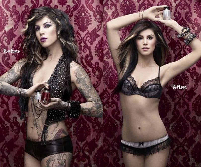 Kat Von D szexi cuccban pózol a tetkóeltüntető alapozó kampányában (videó)