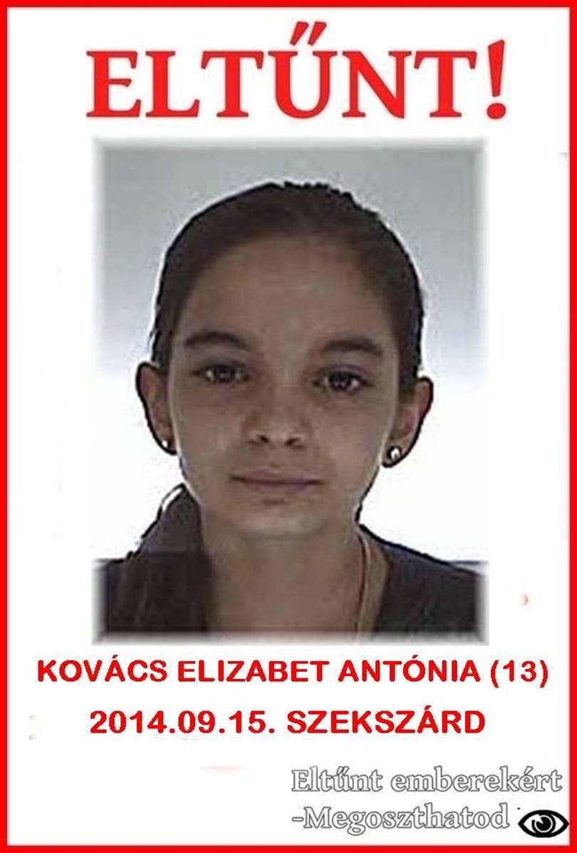 Fotó: Iskolából tűnt el egy 13 éves kislány