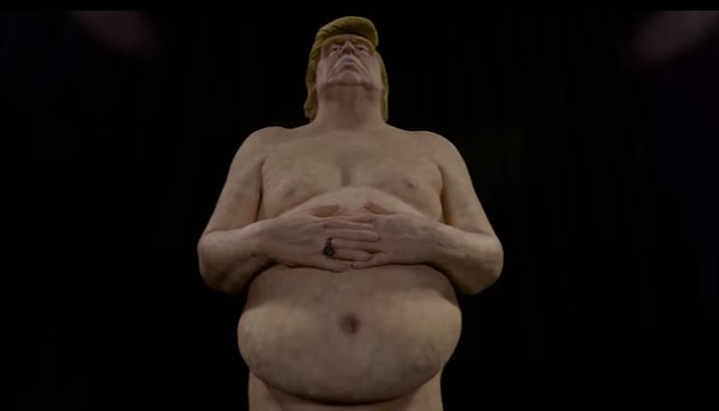 Jó sok pénzért kelt el a pucér Trump-szobor