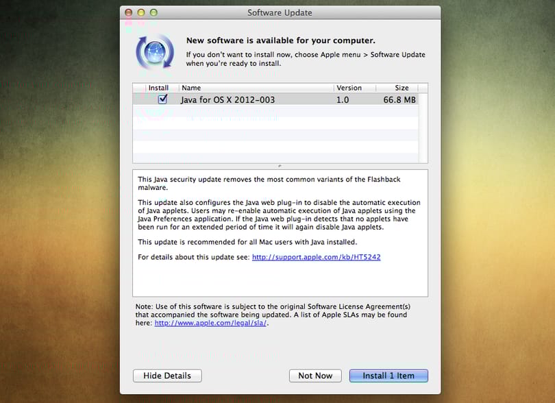 Elkészült az Apple saját Java frissítése a Flashback trójai eltávolításához