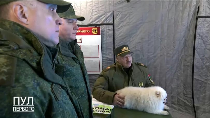 A belarusz elnök kutyát simogatva vizionál a lengyelek megtámadásáról, de Putyin most „szamárságnak” tartaná ezt