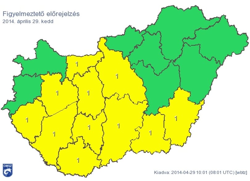 Figyelmeztetést adtak ki a fél országra – térkép