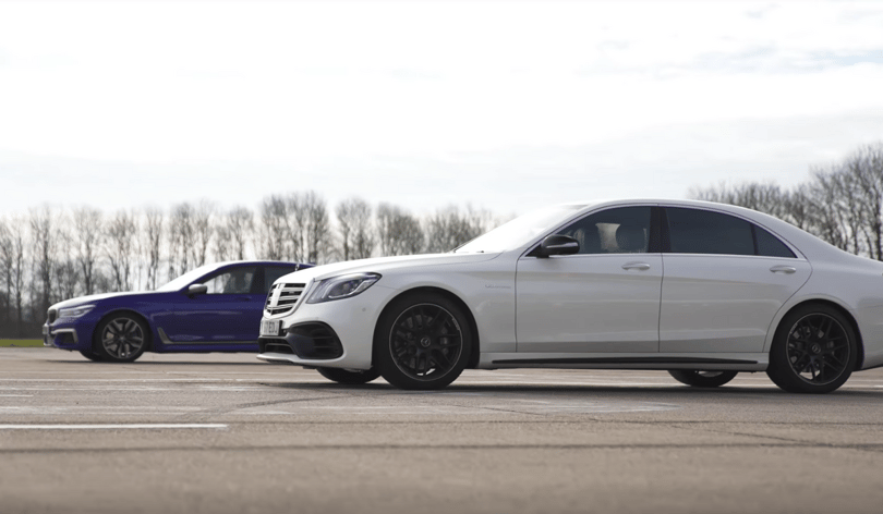 Maffiózók egymás ellen: Mercedes-AMG S63 a BMW M760Li-vel szemben – videó