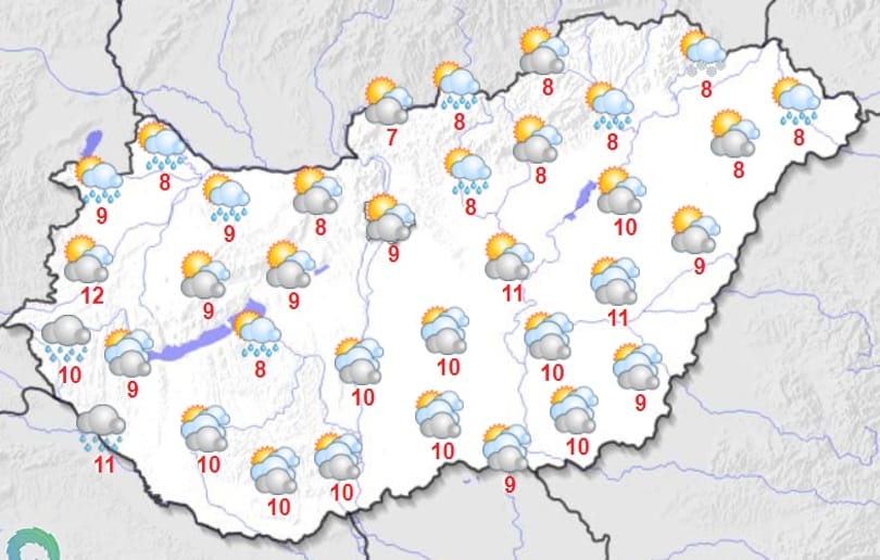 Felhős péntekünk lesz, a hegyekben hózápor is kialakulhat