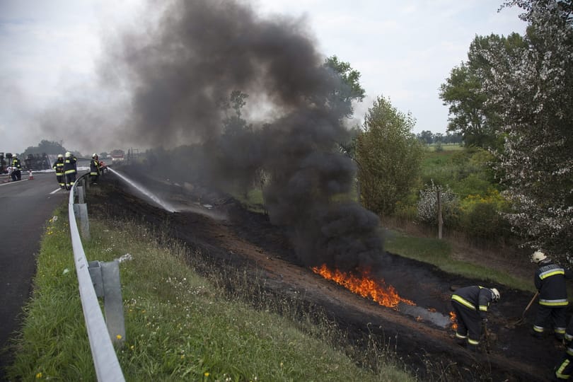 Nem károsult a természet az M7-esen történt brutális baleset után