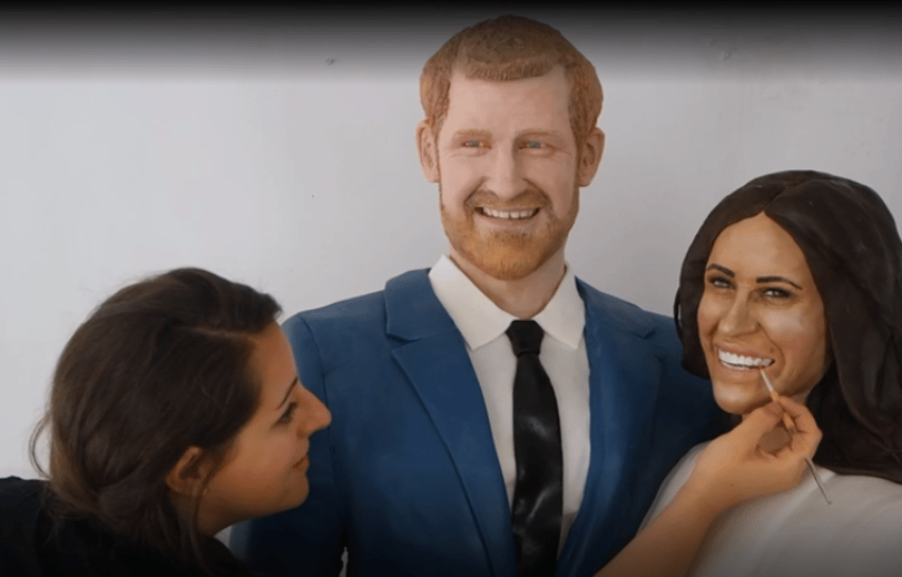 Életnagyságú tortát mintáztak Harry hercegről és Meghan Markle-ről