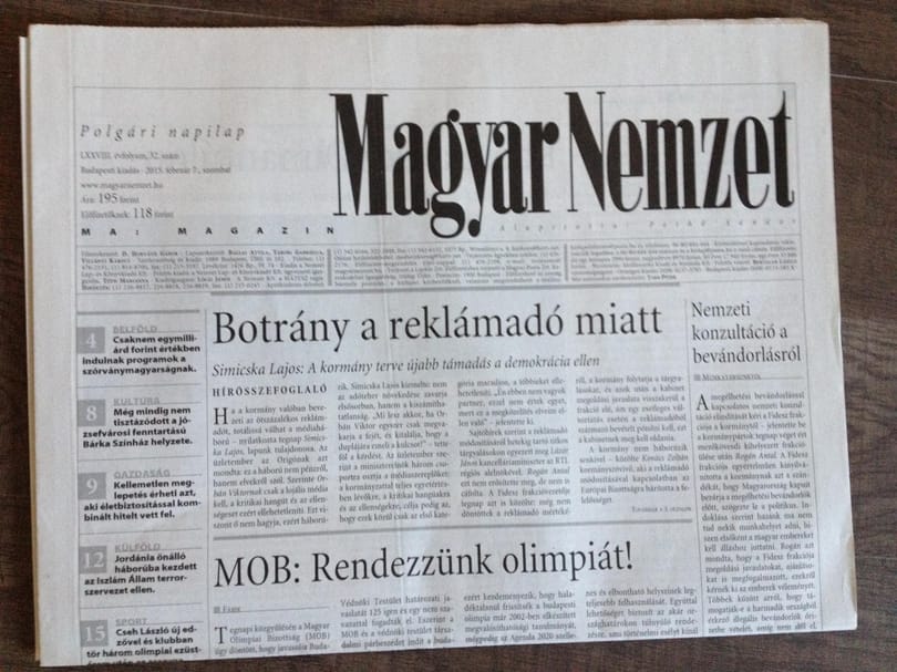 Mit kíván Harrach Péter a Magyar Nemzettől?