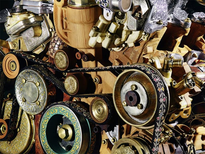 Mestermű a csontokból összerakott motor - fotók