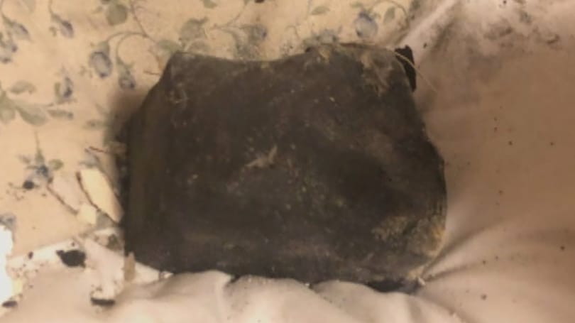 A kanadai nő békésen aludt, amikor egy meteorit átszakította felette a plafont