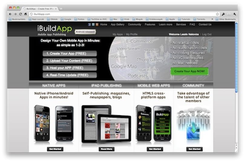 Már Androidra is készíthetünk programot az iBuildApp segítségével