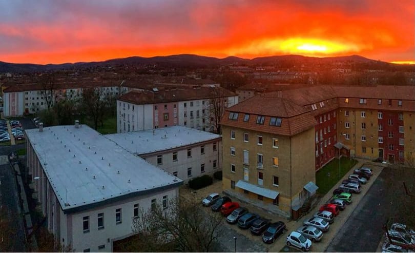 Képeken a tegnapi vörös naplemente