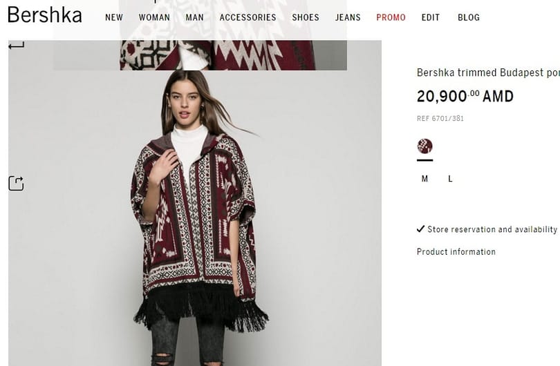 Budapest ihlette poncsót dobott piacra a Bershka