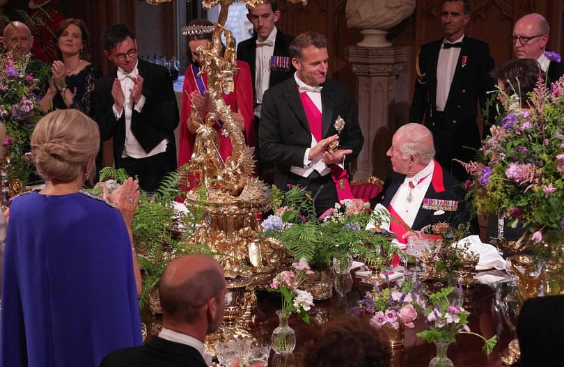 III. Károly és Emmanuel Macron díszvacsoráján még a koktél neve is antant volt