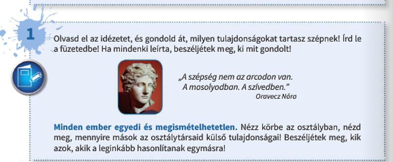 Fotó: Oravecz Nóra-idézettel tanít a harmadikos környezet tankönyv